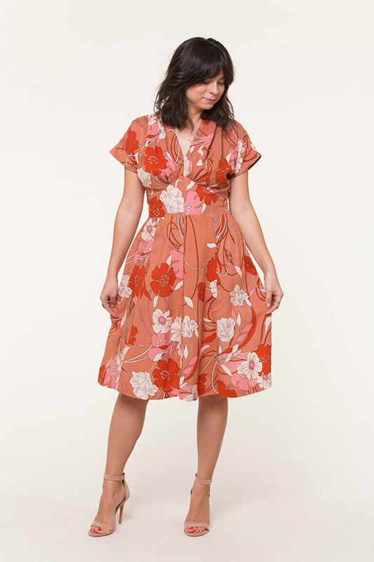 Myrna Vintage Gathered Dress