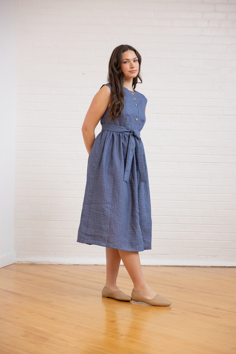 Hill Collarless Shirt Dress Bonus