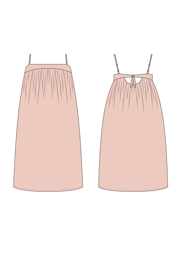 Marigold Back Tie Tank Dress