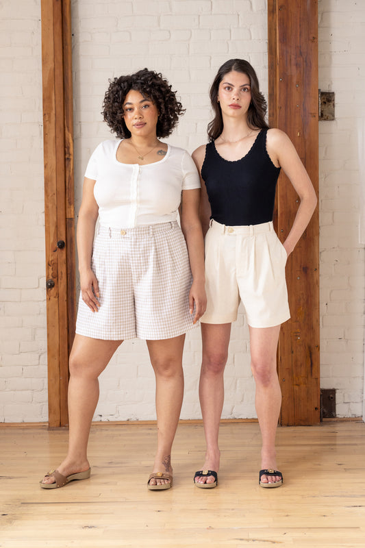 Dill High-Waisted Pleated Shorts