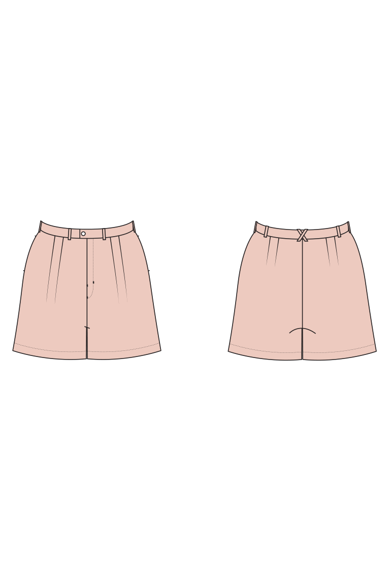Dill High-Waisted Pleated Shorts