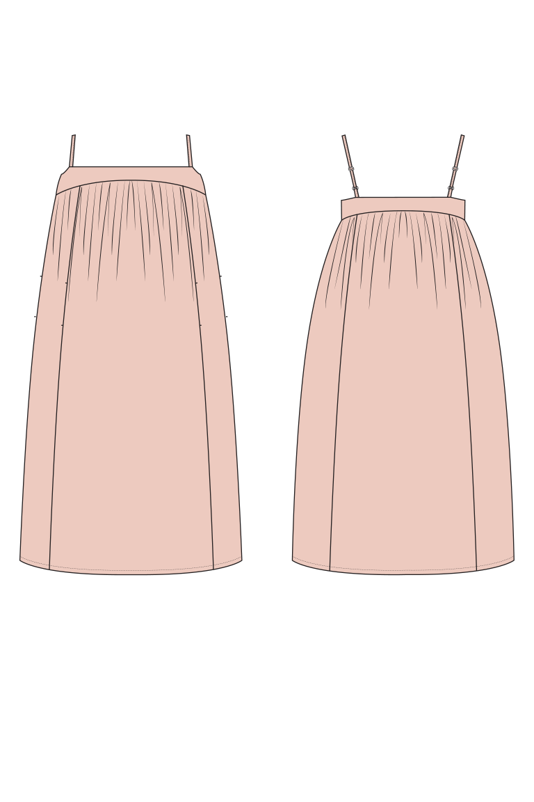 Marigold Gathered Tank Dress