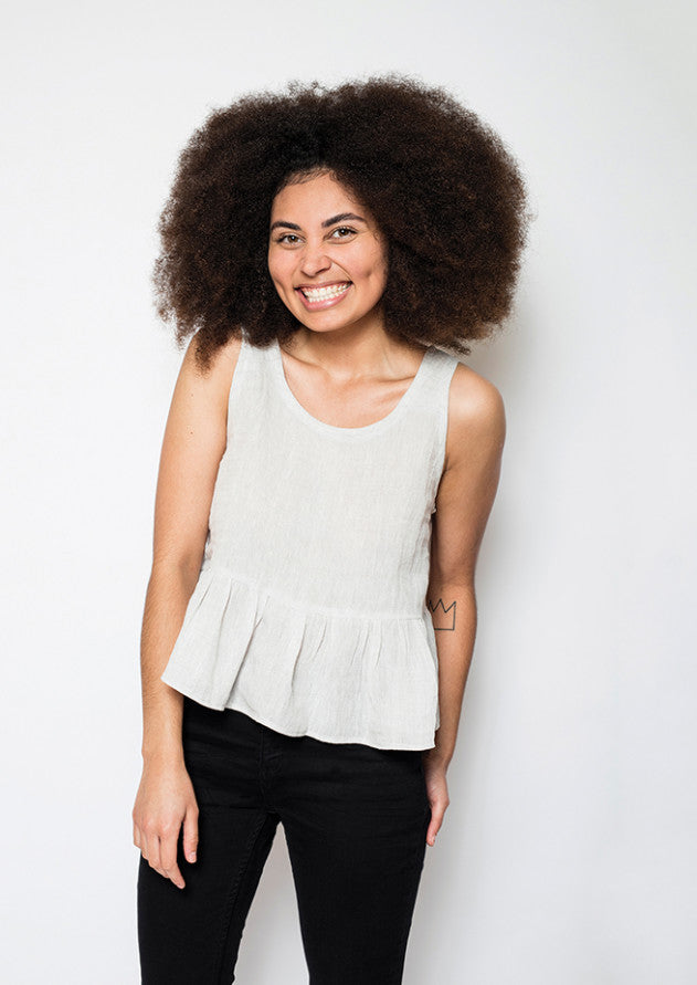 In the Folds Peppermint Peplum Top