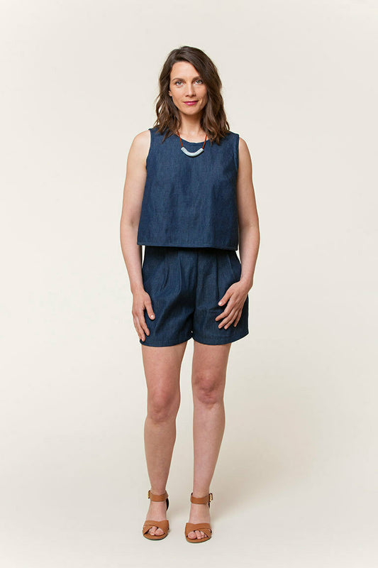 Kristin Woven Wrap Tank