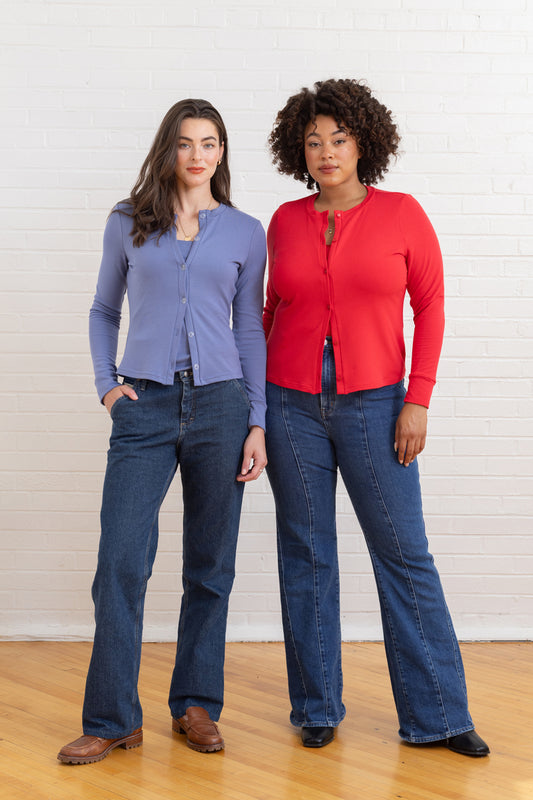 Fig Fitted Cardigan
