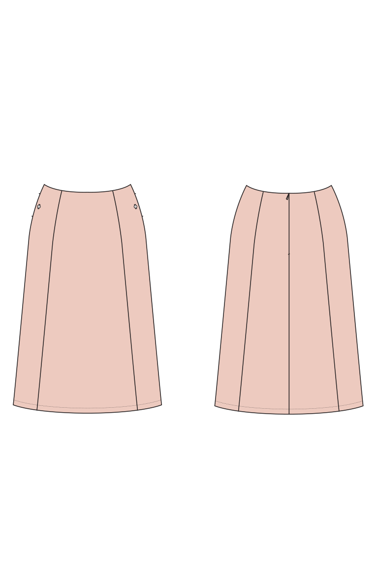 Orla Lined Midi Skirt