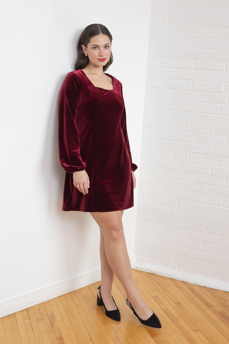 Pomme Square-Neck Knit Dress