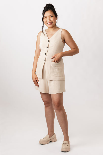 Asteri Button Down Dress & Vest