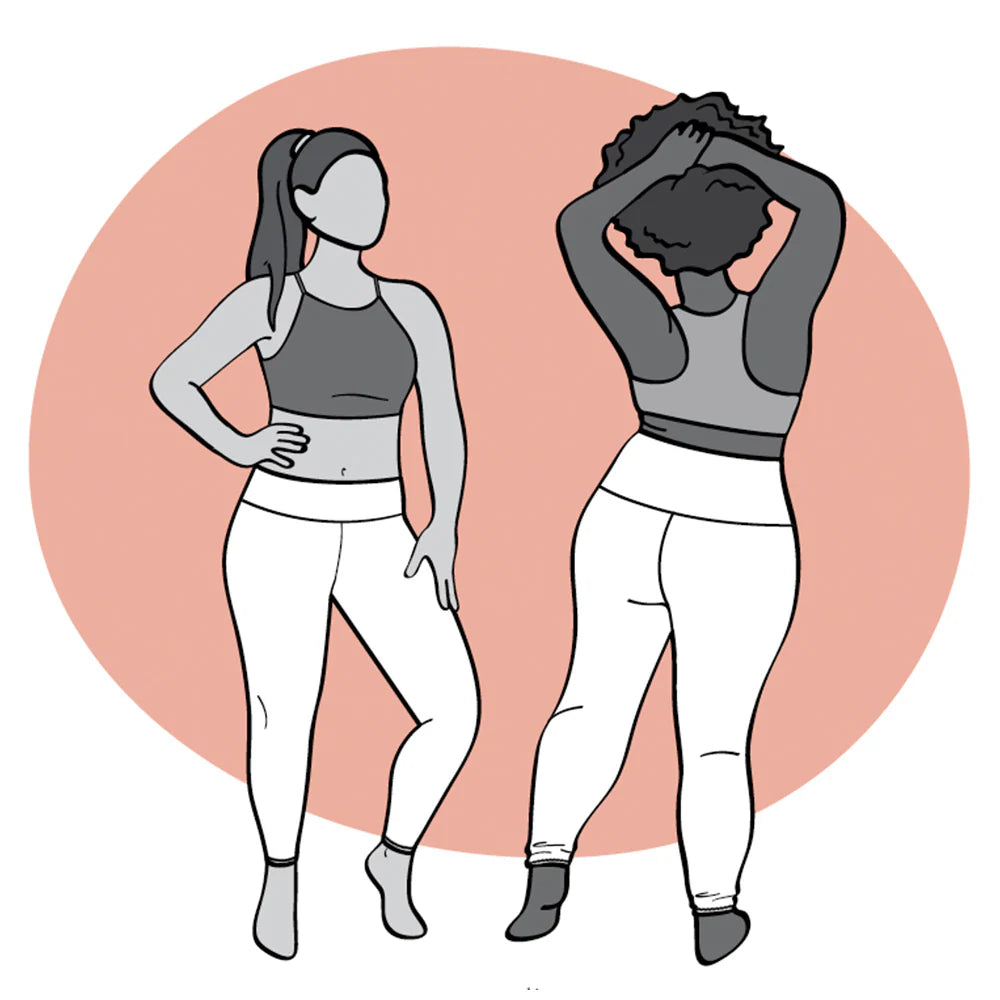 avery leggings illustration of both views