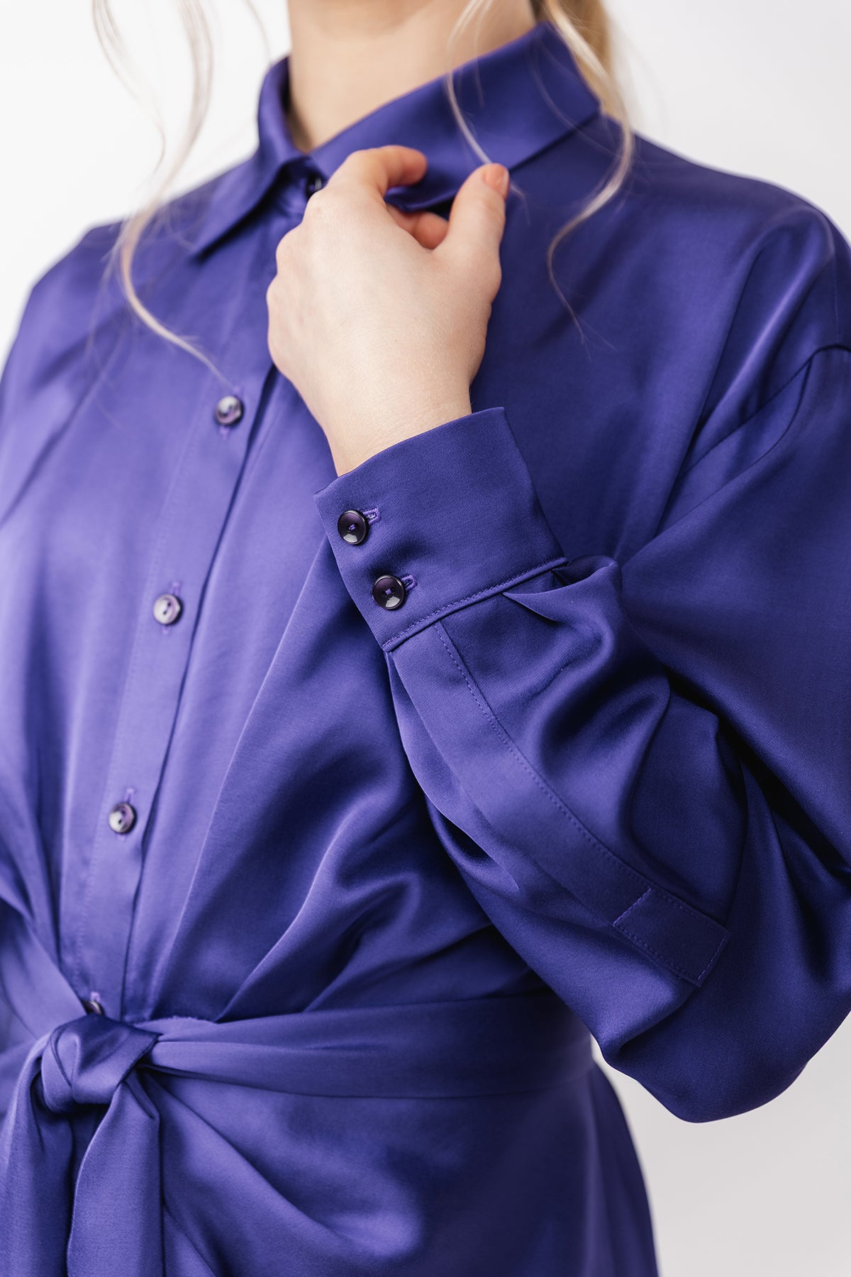 Ilta Ruched Shirt Dress