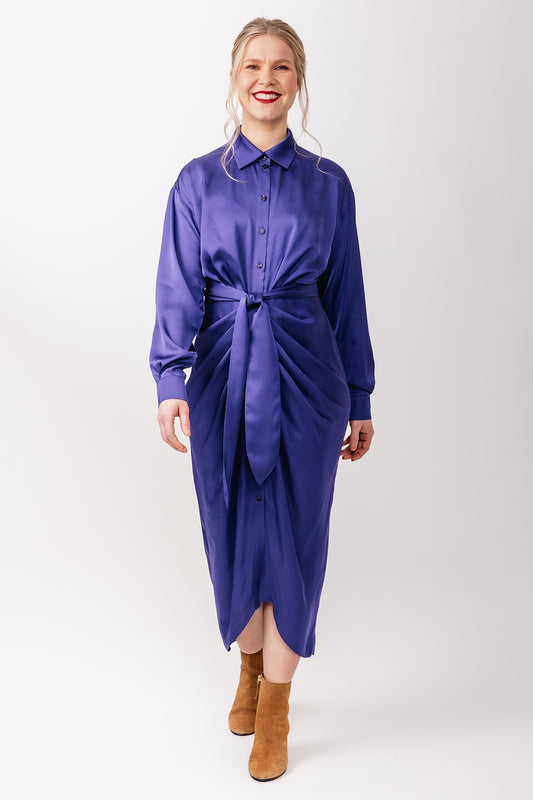 Ilta Ruched Shirt Dress