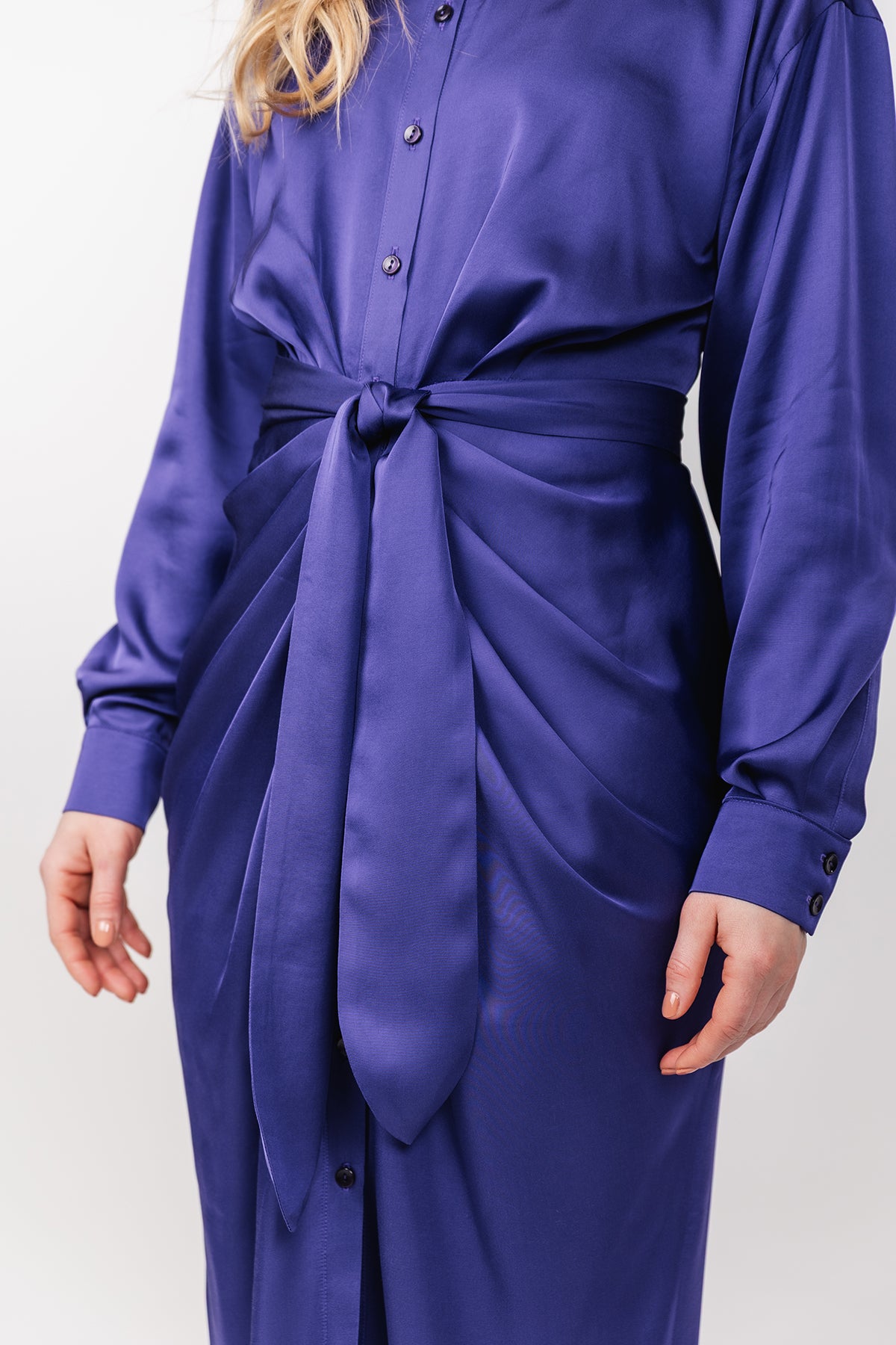 Ilta Ruched Shirt Dress