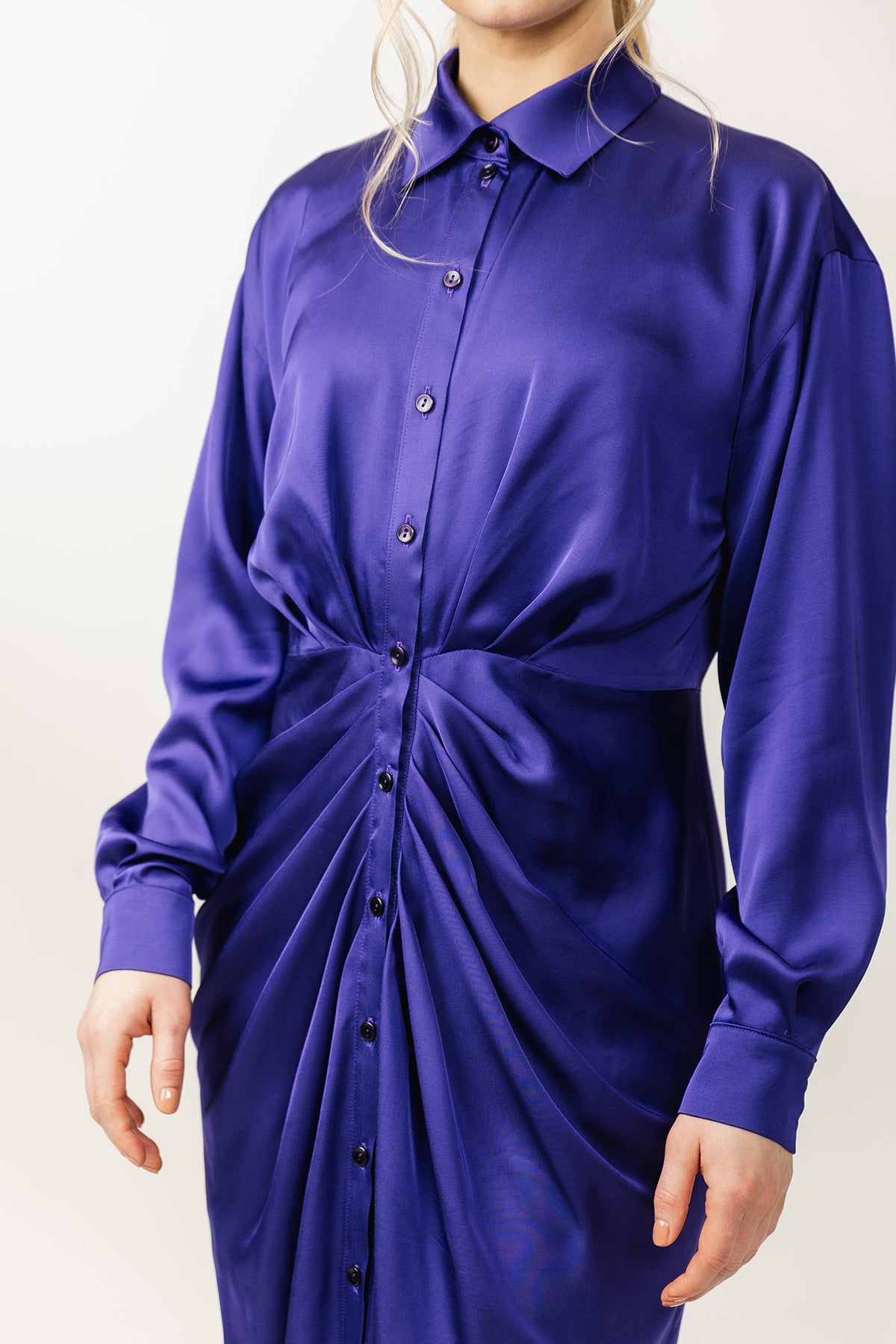 Ilta Ruched Shirt Dress