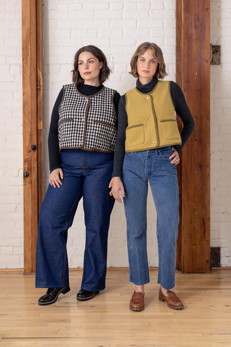 Moss Lined Boxy Vest