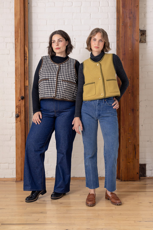 Moss Lined Boxy Vest
