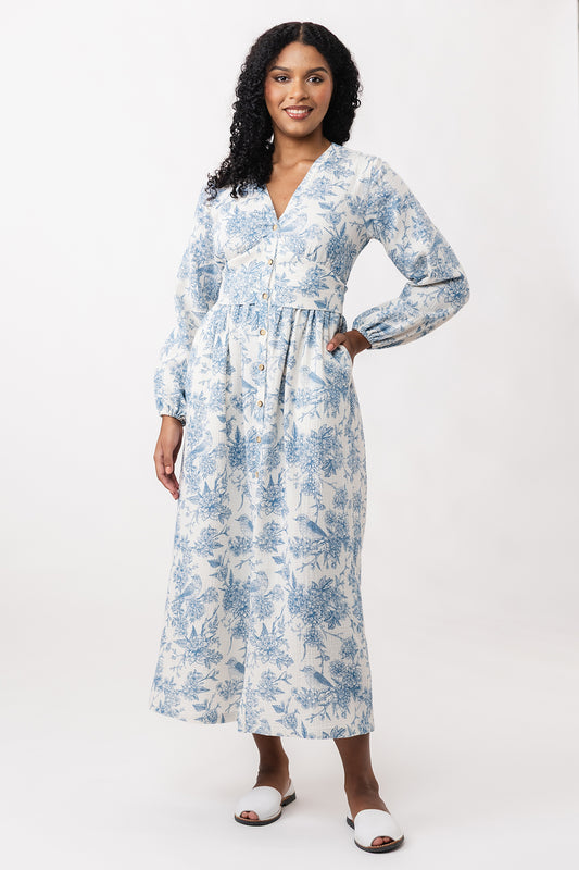 Oodi Gathered Midi Dress