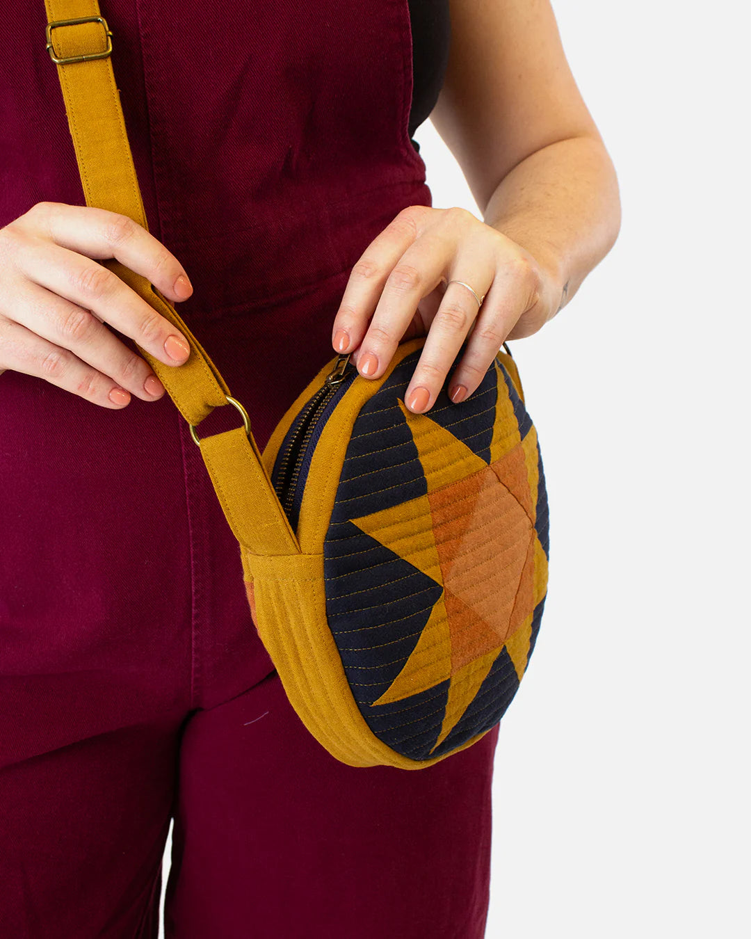 picture of detail of quilted handbag