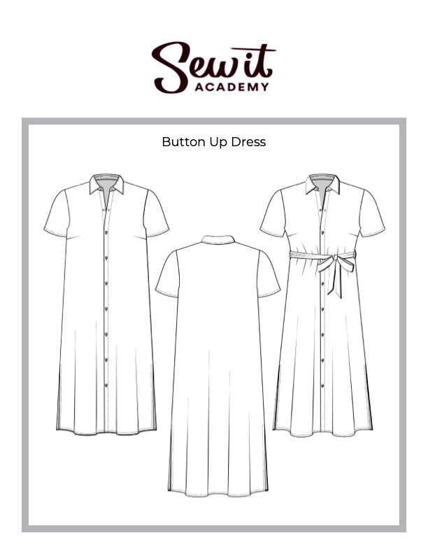 Sew It Academy's Button Up Shirt Dress