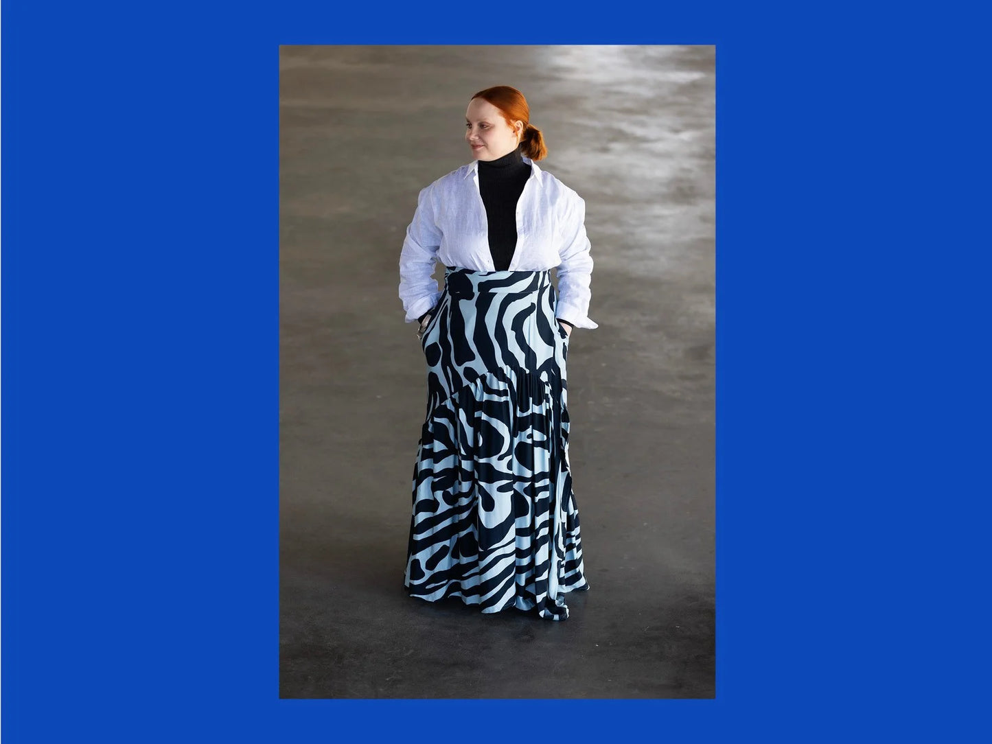 S-Hem Asymmetrical Wrap Skirt