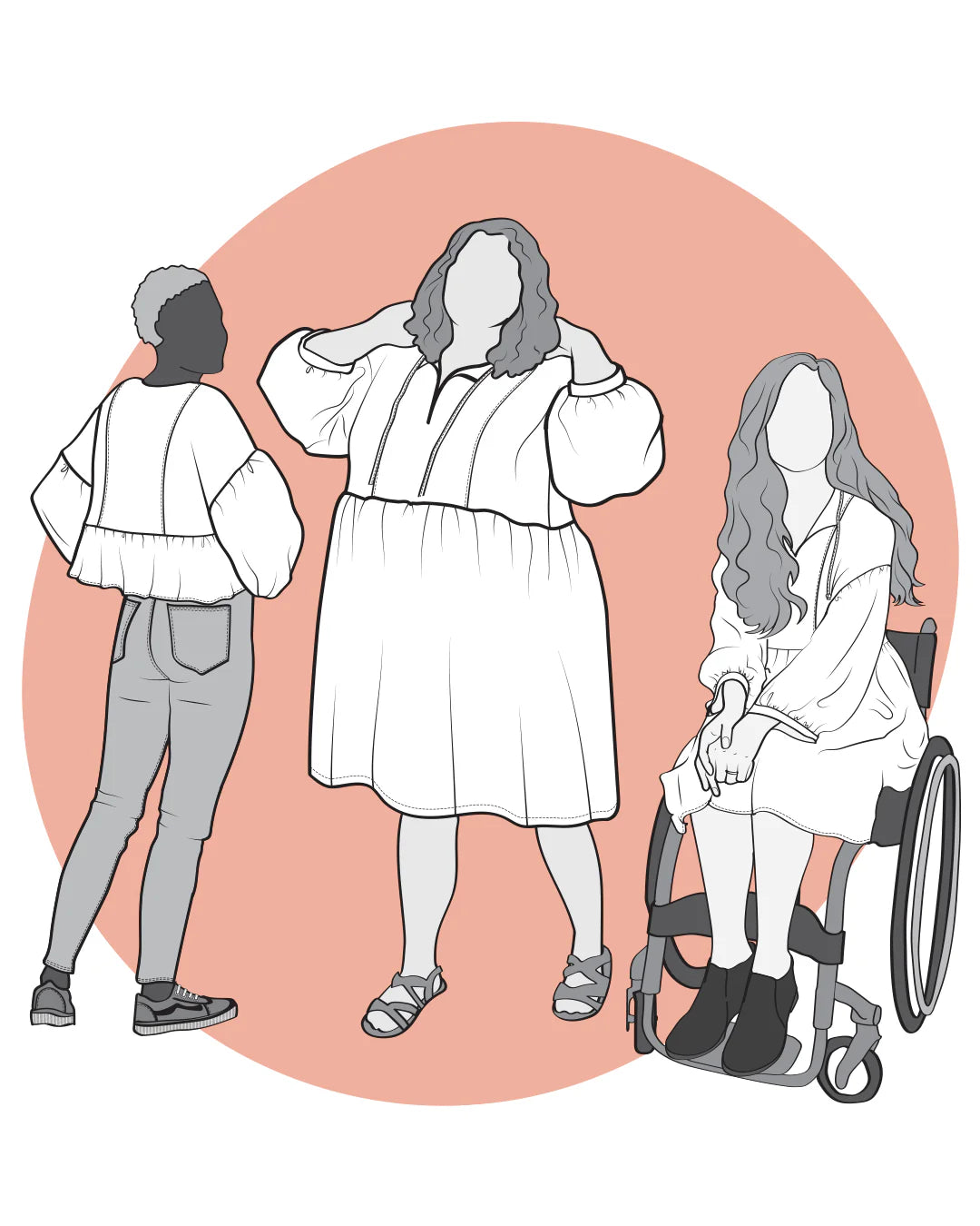 illustration of march sewing pattern