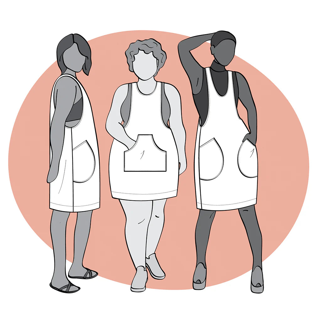 illustration of different views of york pinafore