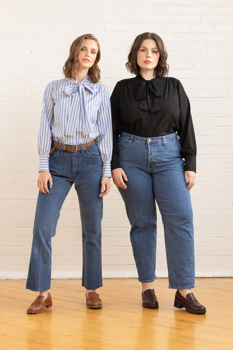 Garnet Pussy Bow Blouse