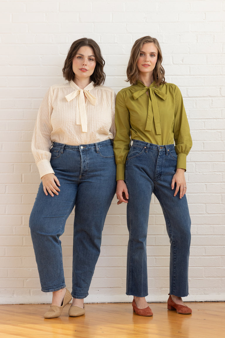 Garnet Modern Tie Neck Blouse