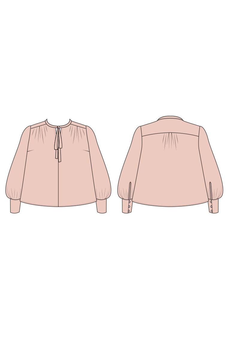 Garnet Modern Tie Neck Blouse