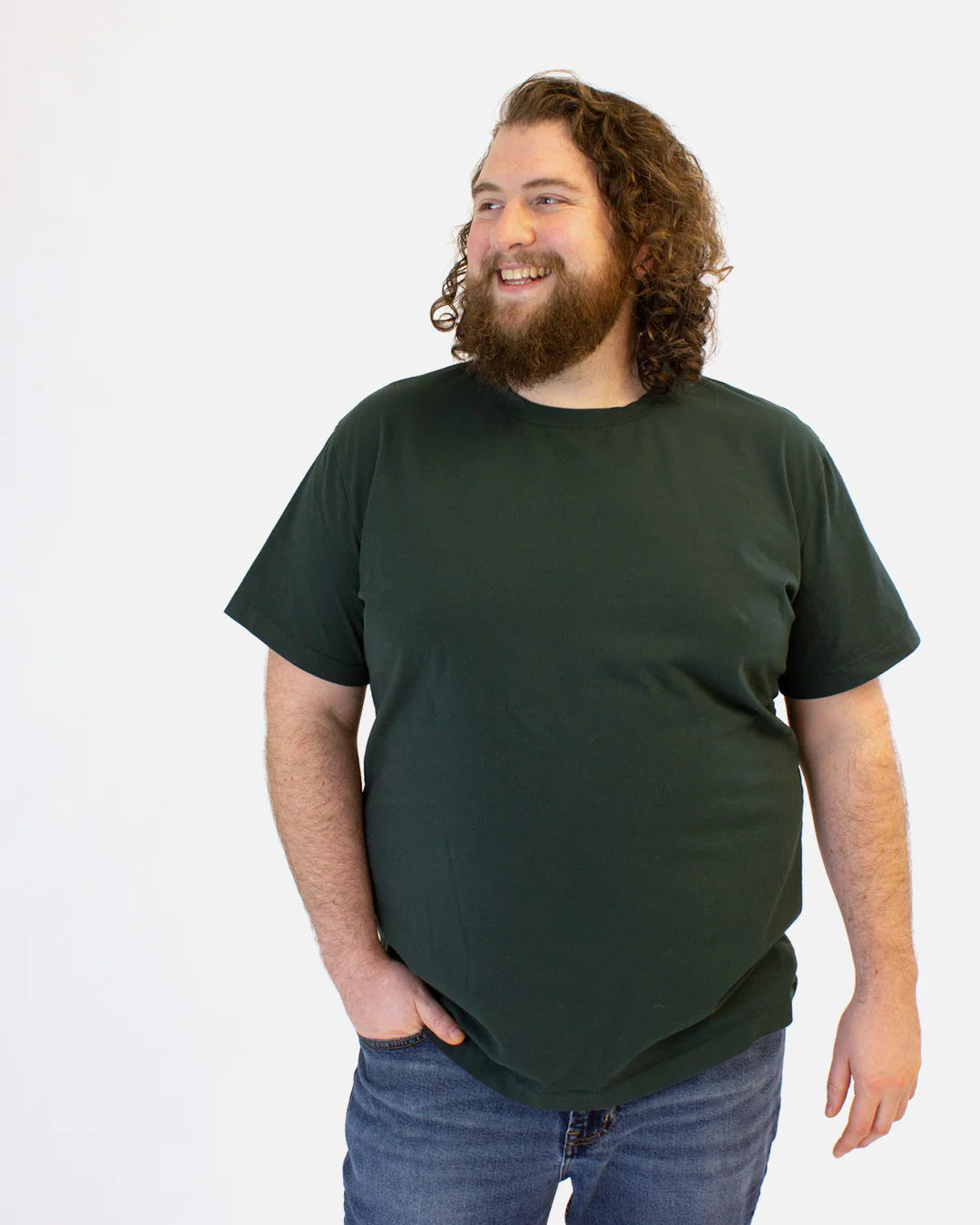 picture of person from the front wearing short sleeve jackson tee 