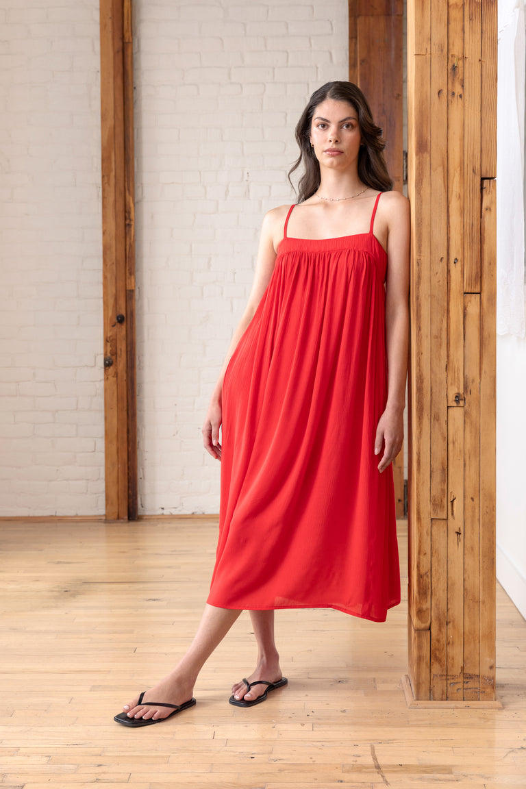 Marigold Gathered Tank Dress