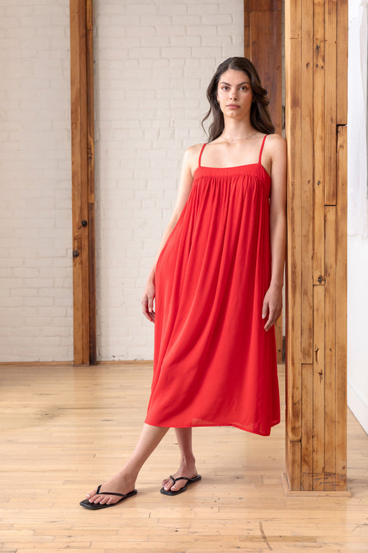 Marigold Gathered Tank Dress