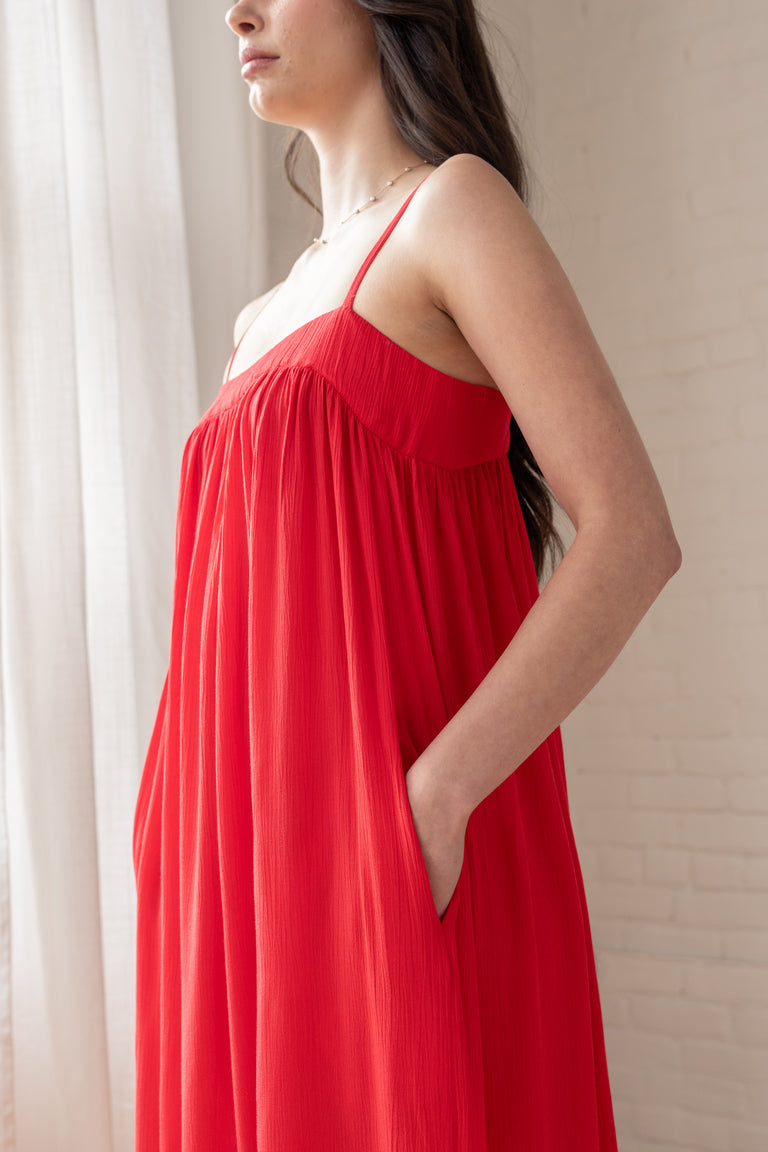 Marigold Gathered Tank Dress
