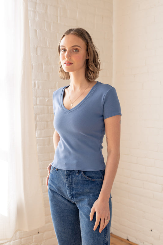 Morgan Fitted V-Neck T-Shirt