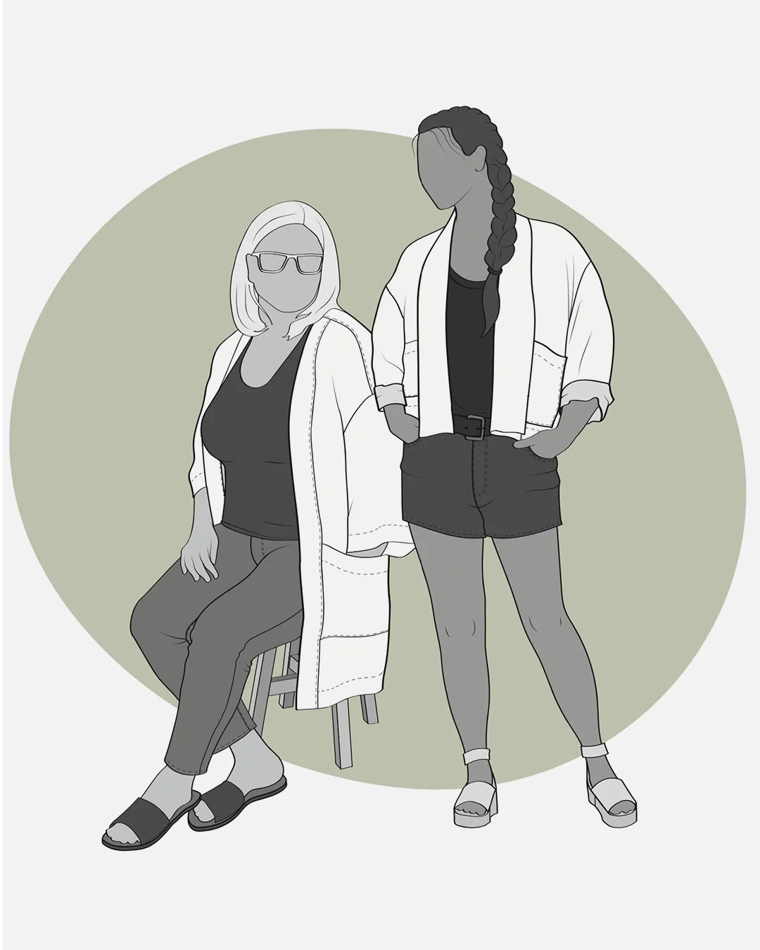 illustration of moss jacket