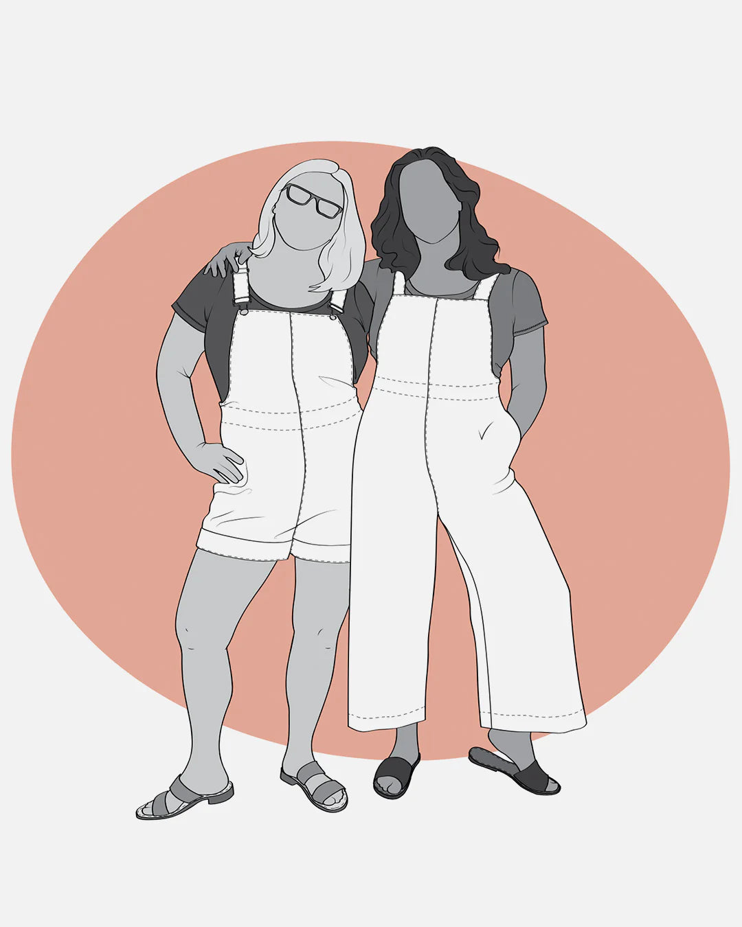 illustration of ruby overalls