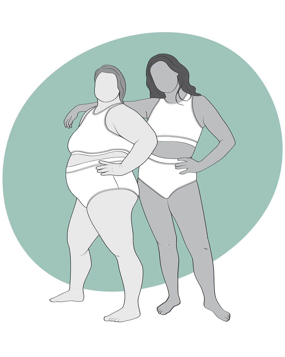illustration of sandpiper swimsuit