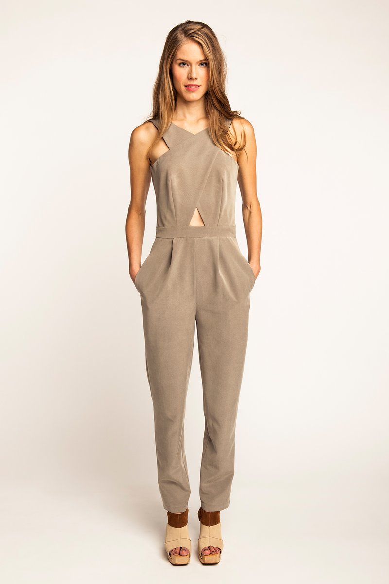 Ailakki Cross Front Jumpsuit -- Printing Only