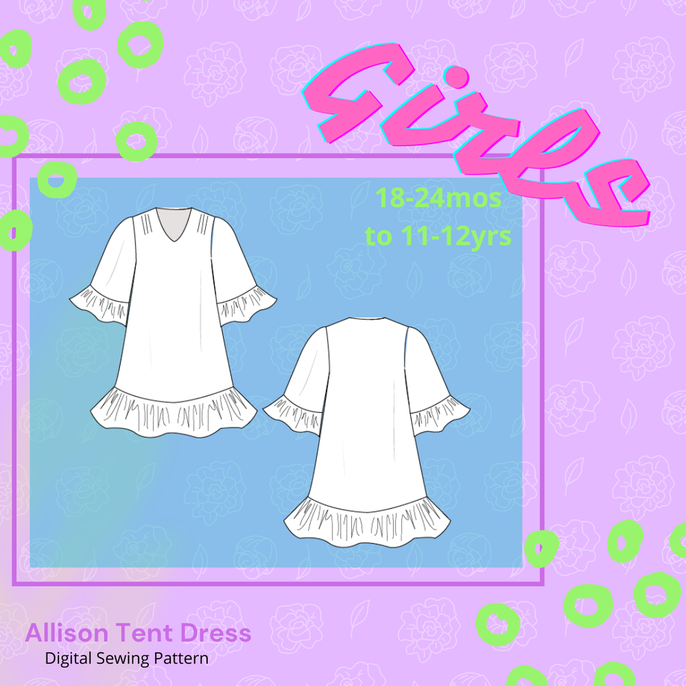 Girls Allison Tent Dress - Printing Only