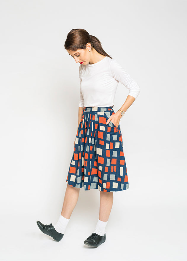 In the Folds Peppermint Vintage Style Pleated Skirt
