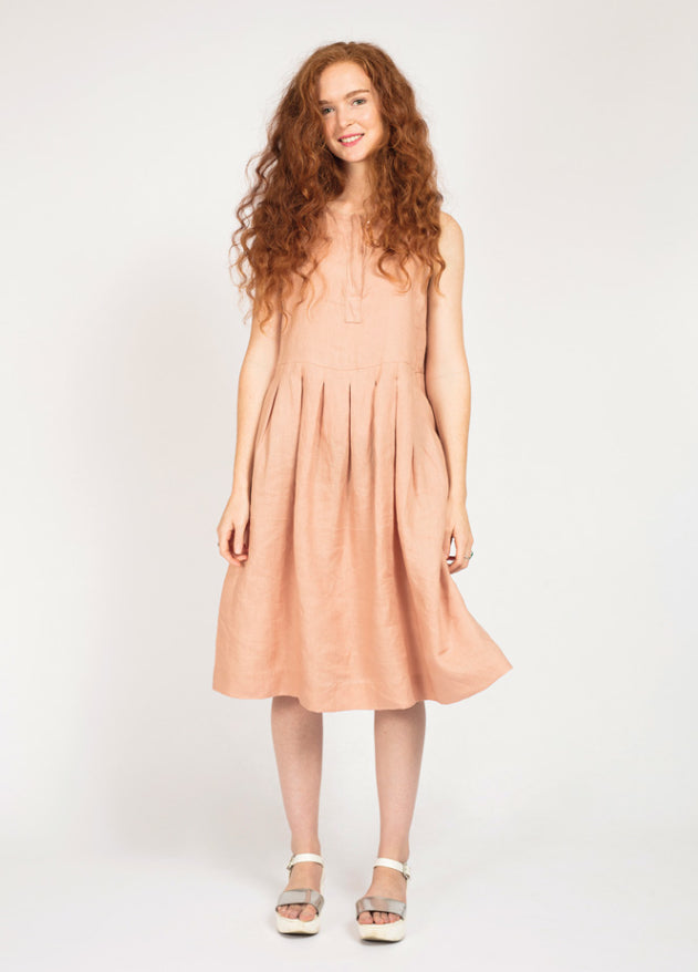 In the Folds Peppermint Pleated Summer Dress